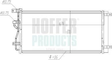 Hoffer 991203 - Condensateur, climatisation droxauto.com