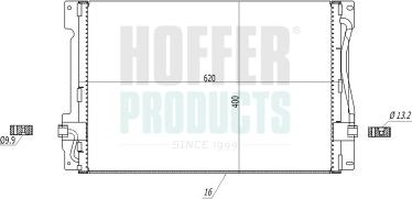 Hoffer 991224 - Condensateur, climatisation droxauto.com