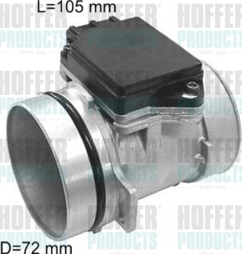 Hoffer 7516053/1 - Débitmètre de masse d'air droxauto.com