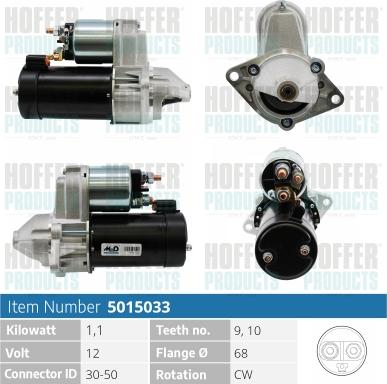 Hoffer H5015033 - Démarreur droxauto.com
