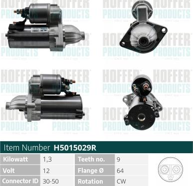 Hoffer H5015029R - Démarreur droxauto.com