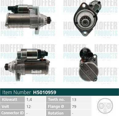 Hoffer H5010959 - Démarreur droxauto.com
