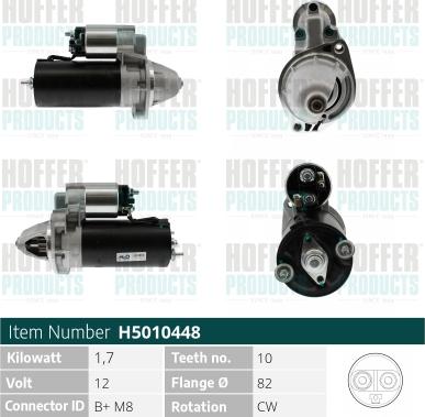 Hoffer H5010448 - Démarreur droxauto.com