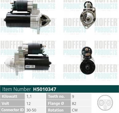 Hoffer H5010347 - Démarreur droxauto.com