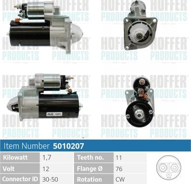 Hoffer H5010207 - Démarreur droxauto.com