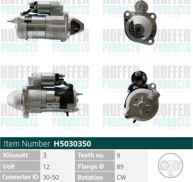 Hoffer H5040572 - Démarreur droxauto.com