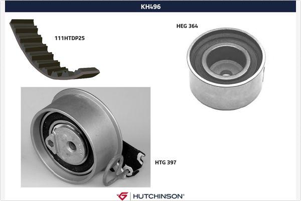 Hutchinson KH 496 - Kit de distribution droxauto.com