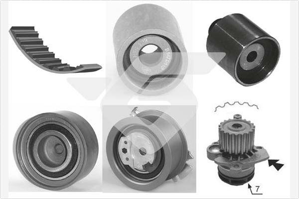 Hutchinson KH 421WP67 - Pompe à eau + kit de courroie de distribution droxauto.com