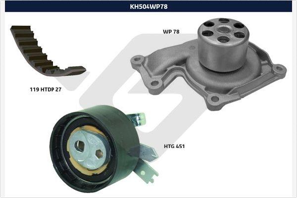 Hutchinson KH 504WP78 - Pompe à eau + kit de courroie de distribution droxauto.com