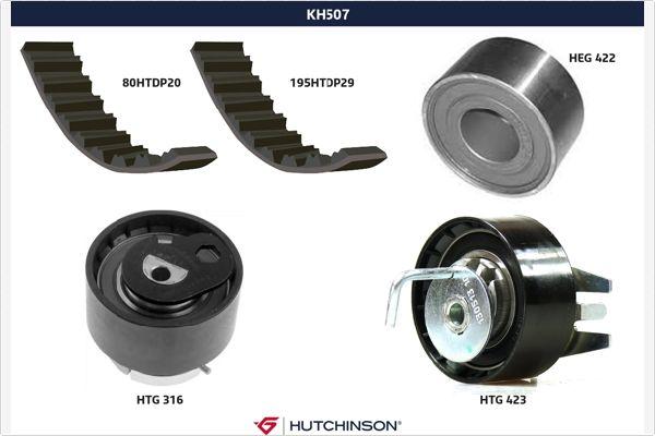 Hutchinson KH 507 - Kit de distribution droxauto.com