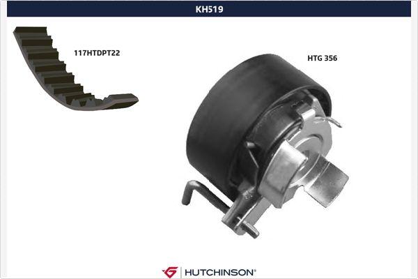 Hutchinson KH 519 - Kit de distribution droxauto.com