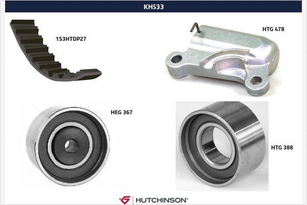Hutchinson KH 533 - Kit de distribution droxauto.com