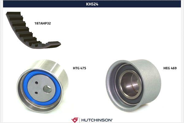 Hutchinson KH 524 - Kit de distribution droxauto.com