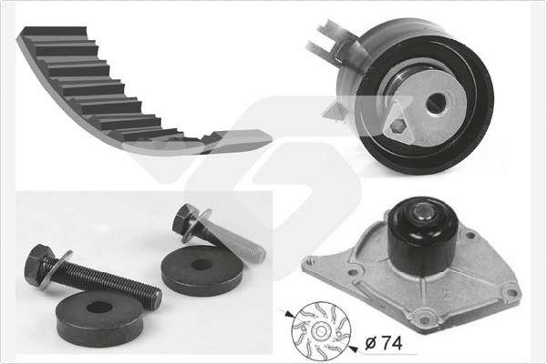 Hutchinson KH 101WP63 - Pompe à eau + kit de courroie de distribution droxauto.com