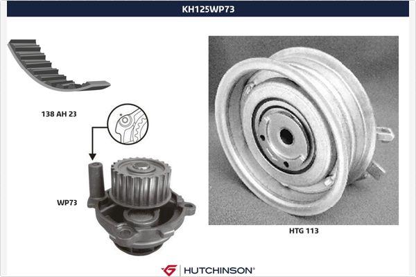 Hutchinson KH 125WP73 - Pompe à eau + kit de courroie de distribution droxauto.com