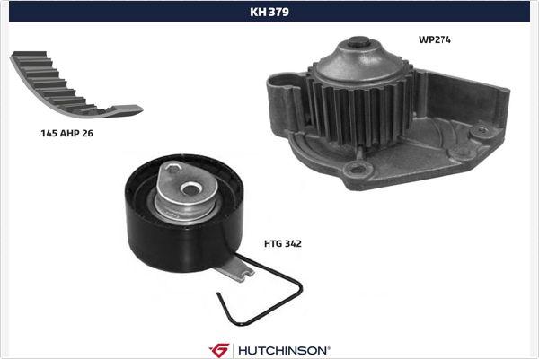 Hutchinson KH 379WP274 - Pompe à eau + kit de courroie de distribution droxauto.com