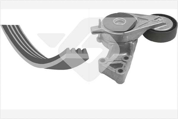 Hutchinson KHV 108 - Jeu de courroies trapézoïdales à nervures droxauto.com