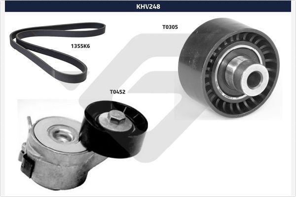 Hutchinson KHV 248 - Jeu de courroies trapézoïdales à nervures droxauto.com
