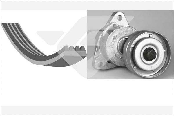 Hutchinson KHV 206 - Jeu de courroies trapézoïdales à nervures droxauto.com