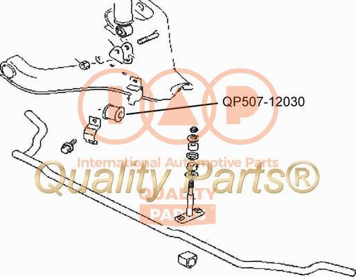 IAP QUALITY PARTS 507-12030 - Coussinet de palier, stabilisateur droxauto.com