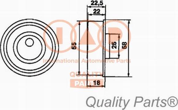 IAP QUALITY PARTS 127-07032 - Poulie-tendeur, courroie de distribution droxauto.com