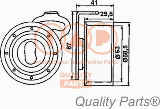 IAP QUALITY PARTS 127-17084 - Poulie-tendeur, courroie de distribution droxauto.com