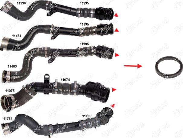 Ibras 11013 - Bague d'étanchéité, gaine de suralimentation droxauto.com