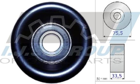 IJS GROUP 93-1489 - Poulie renvoi / transmission, courroie trapézoïdale à nervures droxauto.com