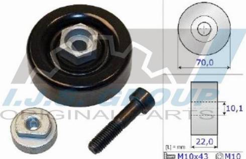 IJS GROUP 93-1866 - Poulie renvoi / transmission, courroie trapézoïdale à nervures droxauto.com