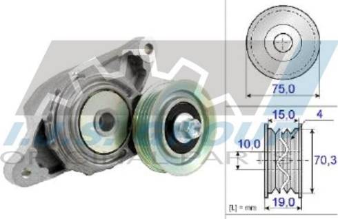 IJS GROUP 93-2460 - Tendeur de courroie, courroie trapézoïdale à nervures droxauto.com