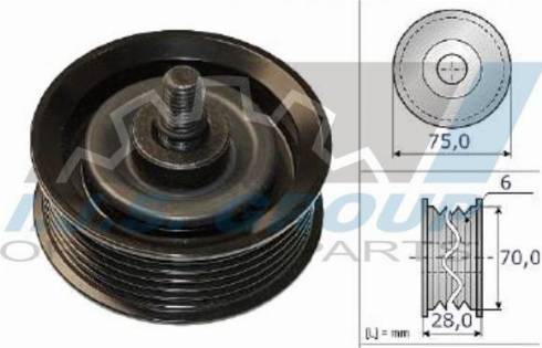 IJS GROUP 93-2173 - Poulie renvoi / transmission, courroie trapézoïdale à nervures droxauto.com