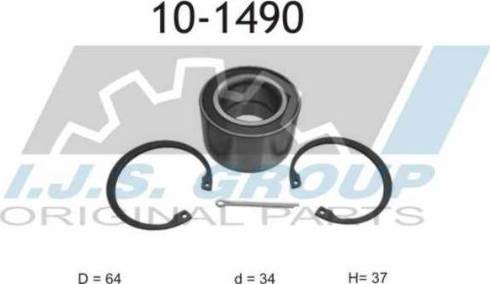 IJS GROUP 10-1490 - Kit de roulements de roue droxauto.com