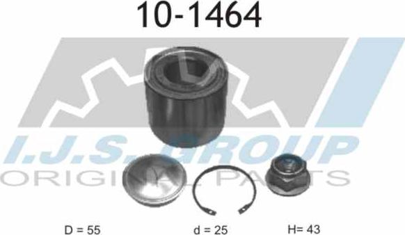 IJS GROUP 10-1464 - Kit de roulements de roue droxauto.com
