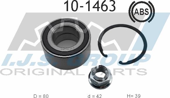IJS GROUP 10-1463 - Kit de roulements de roue droxauto.com