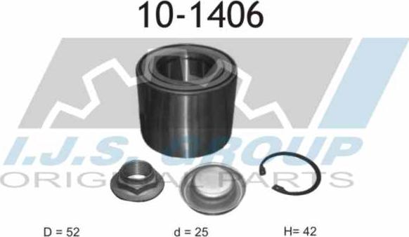 IJS GROUP 10-1406 - Kit de roulements de roue droxauto.com