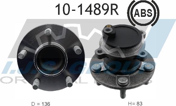 IJS GROUP 10-1489R - Roulement de roue droxauto.com