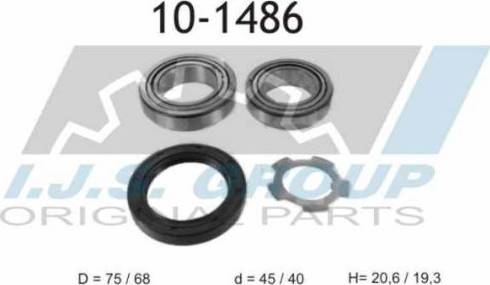 IJS GROUP 10-1486 - Kit de roulements de roue droxauto.com