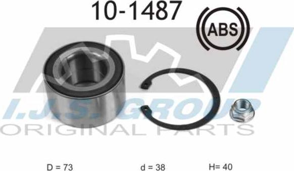 IJS GROUP 10-1487 - Kit de roulements de roue droxauto.com