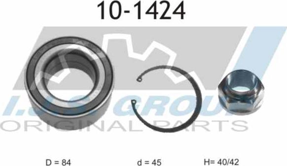 IJS GROUP 10-1424 - Kit de roulements de roue droxauto.com