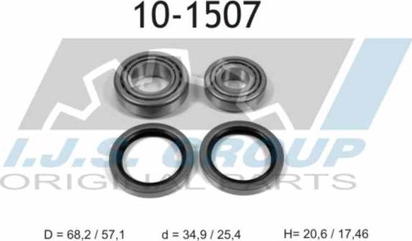 IJS GROUP 10-1507 - Kit de roulements de roue droxauto.com