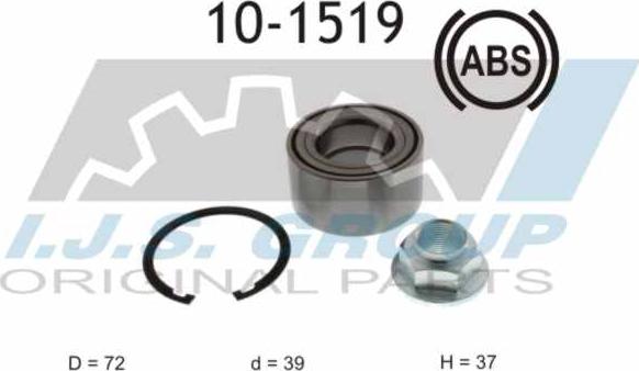 IJS GROUP 10-1519 - Kit de roulements de roue droxauto.com