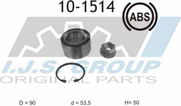 IJS GROUP 10-1514 - Kit de roulements de roue droxauto.com