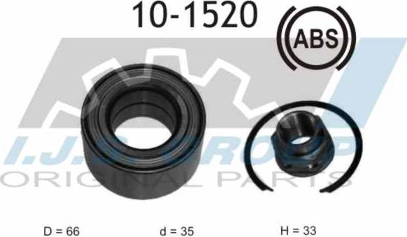IJS GROUP 10-1520 - Kit de roulements de roue droxauto.com