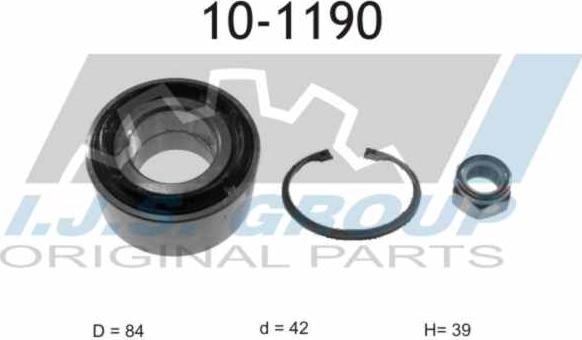 IJS GROUP 10-1190 - Kit de roulements de roue droxauto.com