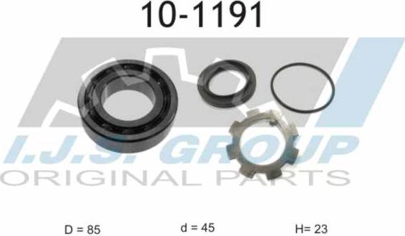 IJS GROUP 10-1191 - Kit de roulements de roue droxauto.com