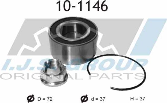 IJS GROUP 10-1146 - Kit de roulements de roue droxauto.com