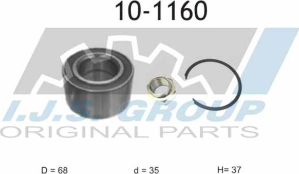 IJS GROUP 10-1160 - Kit de roulements de roue droxauto.com