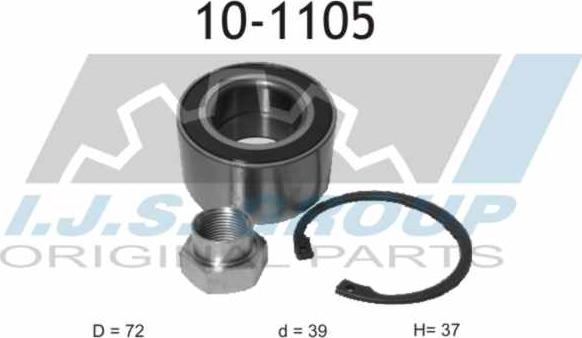 IJS GROUP 10-1105 - Kit de roulements de roue droxauto.com