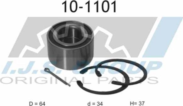 IJS GROUP 10-1101 - Kit de roulements de roue droxauto.com