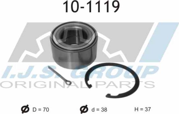 IJS GROUP 10-1119 - Kit de roulements de roue droxauto.com